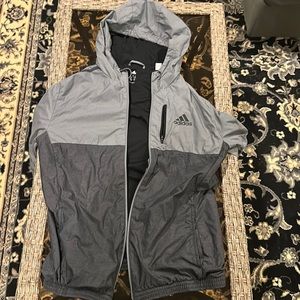 Medium Gray Adidas Track Hoodie